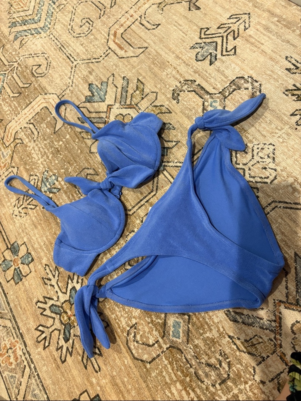 No Boundaries Royal Blue Tie Bikini Set
